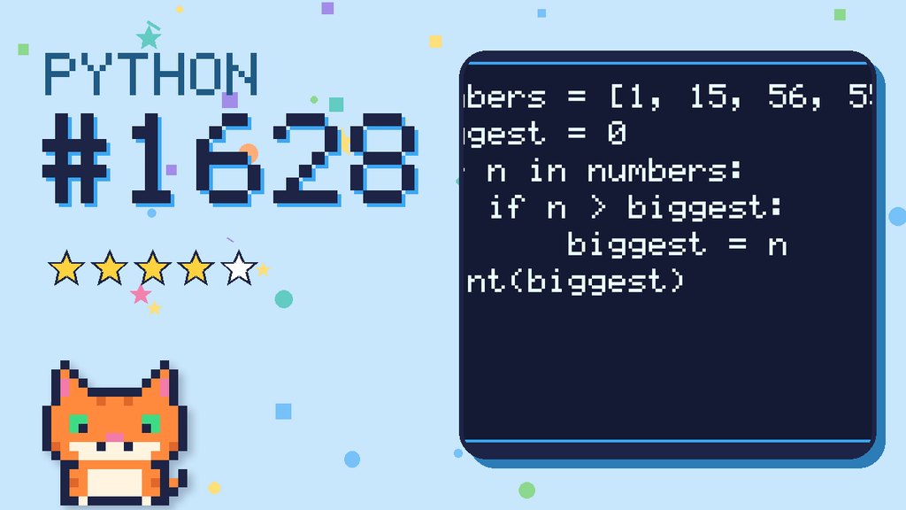 Python Puzzler 1628 card