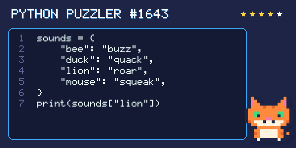 Python puzzler 1643 code