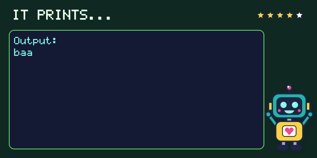 What the program prints