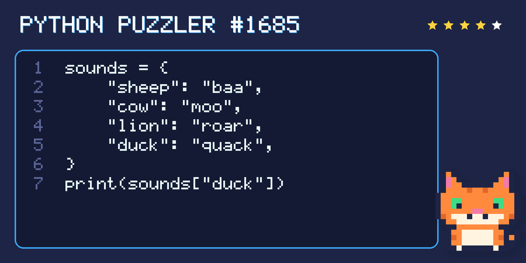 Python puzzler 1685 code
