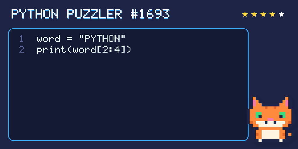 Python puzzler 1693 code