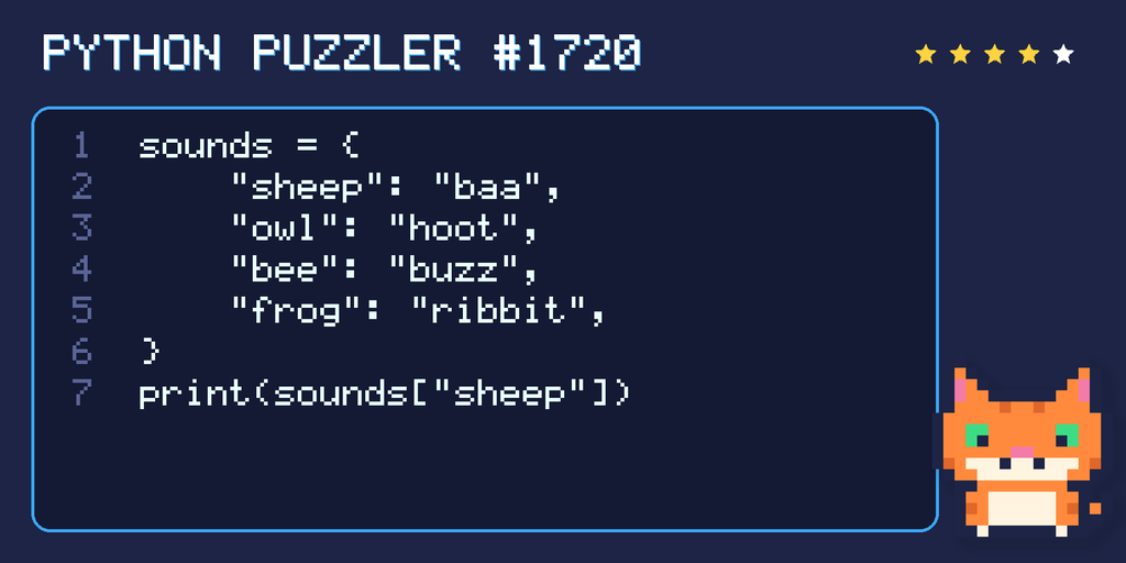 Python puzzler 1720 code