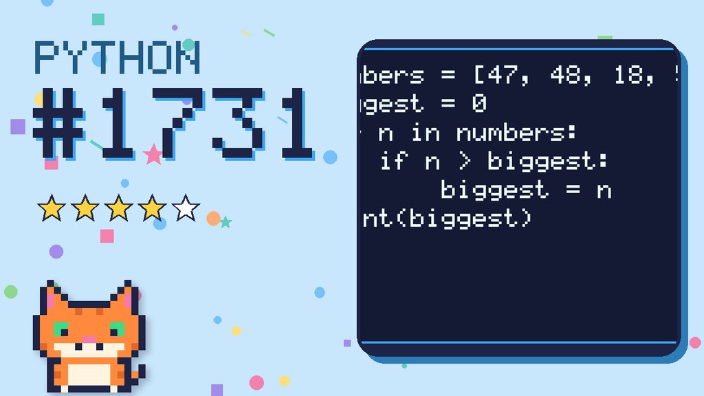 Python Puzzler 1731 card