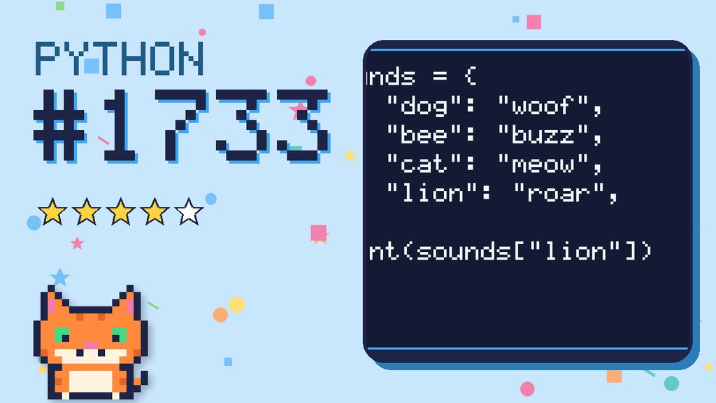 Python Puzzler 1733 card