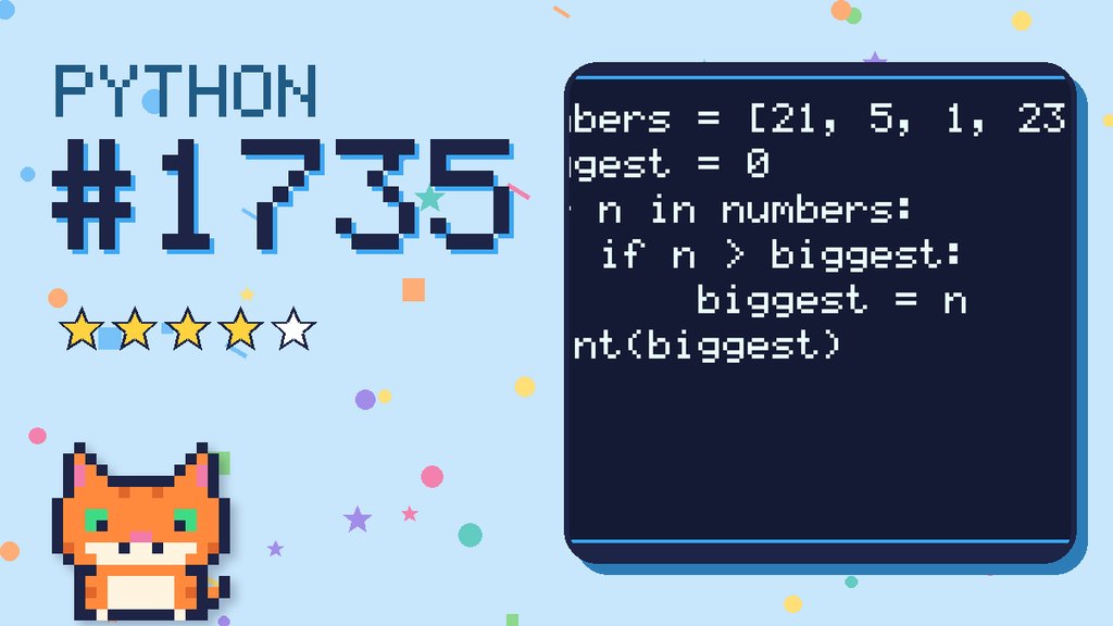 Python Puzzler 1735 card