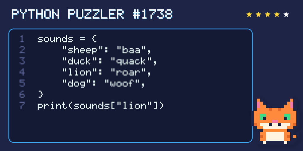 Python puzzler 1738 code
