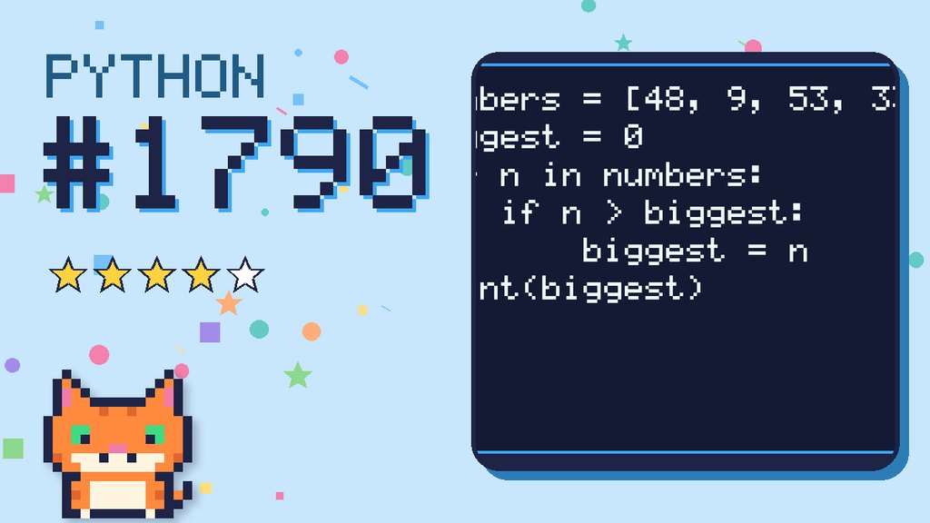 Python Puzzler 1790 card