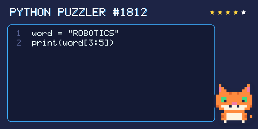 Python puzzler 1812 code