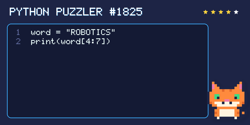 Python puzzler 1825 code