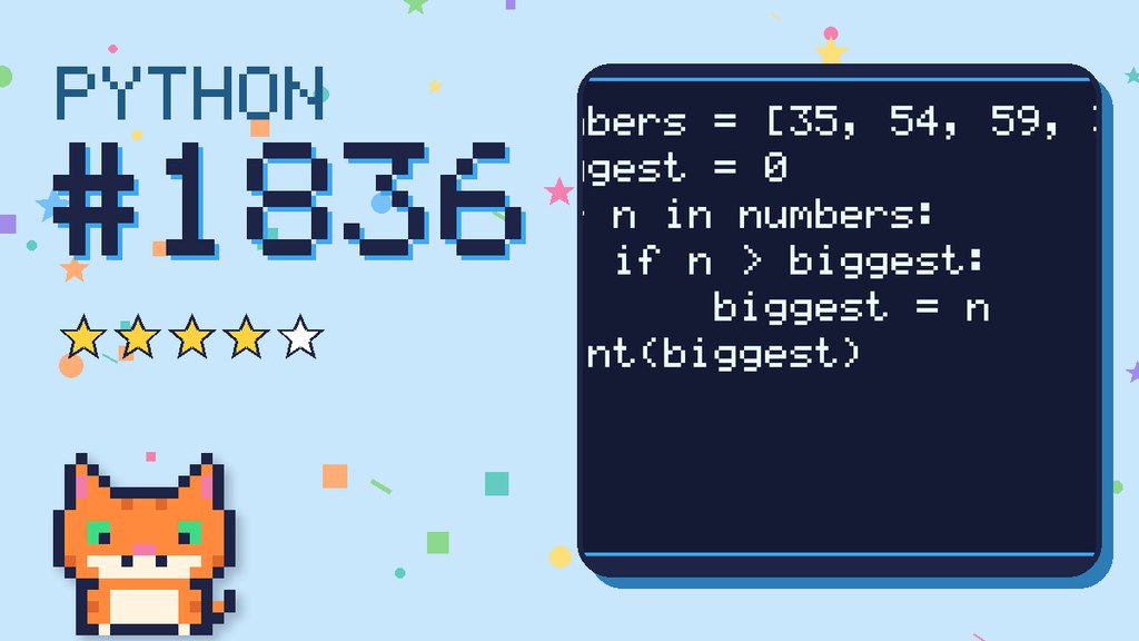 Python Puzzler 1836 card