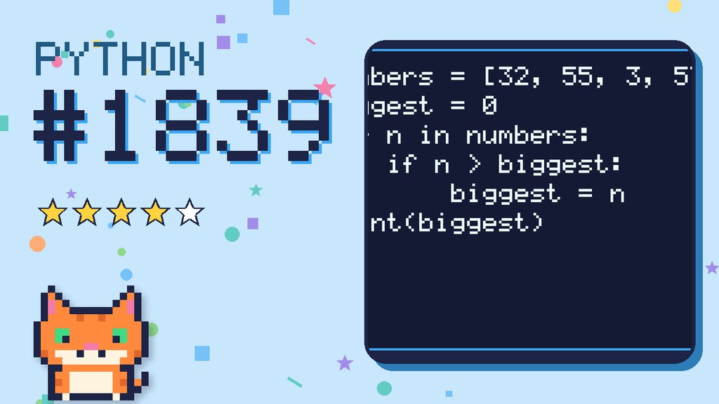 Python Puzzler 1839 card