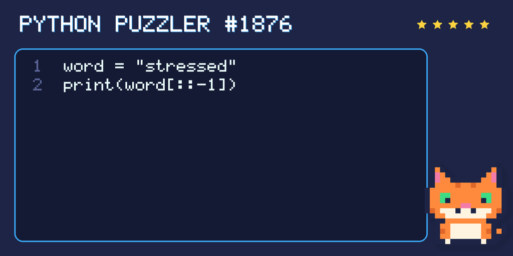 Python puzzler 1876 code