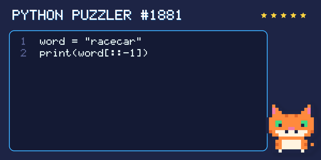 Python puzzler 1881 code