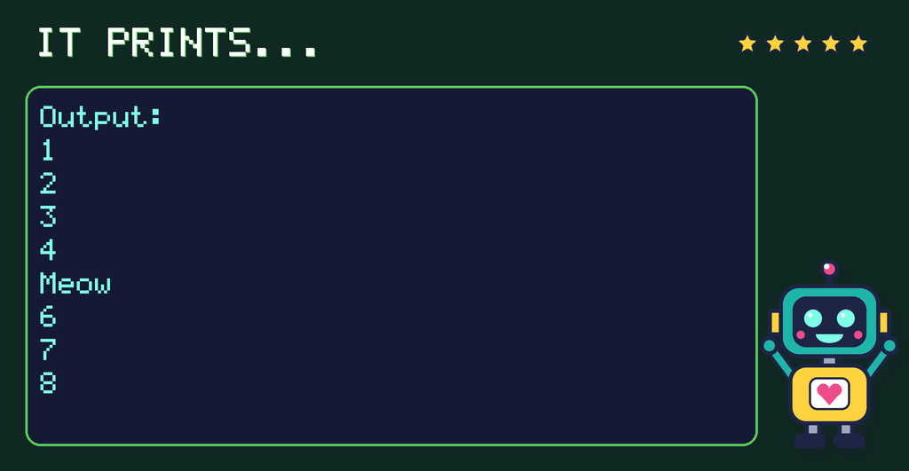 What the program prints