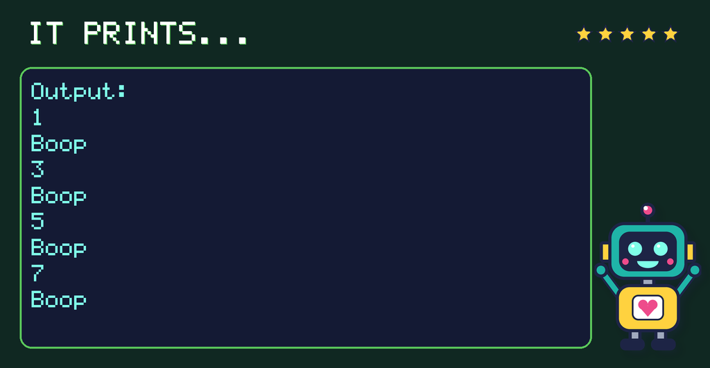 What the program prints