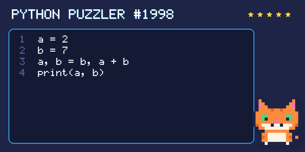 Python puzzler 1998 code